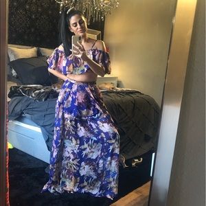 🤍💜Two piece shorts and crop top set 💜🤍